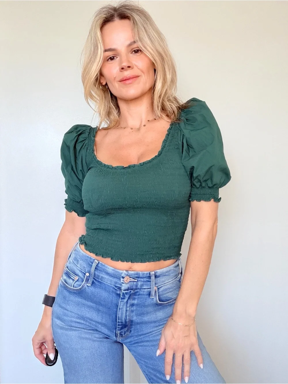 Hill House Home Aiko Nap Top in Botanical Garden Cotton
